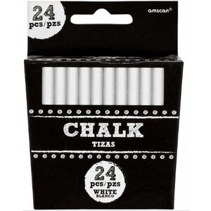 White Chalk Sticks - pk24