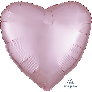 Pastel Pink Heart Satin Balloon (45cm)
