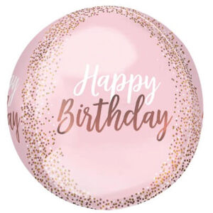 Blush Birthday Orbz Balloon (40cm)