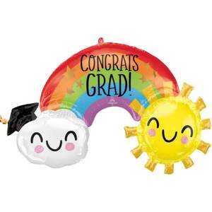 Congrats Grad Rainbow Balloon (104cm)