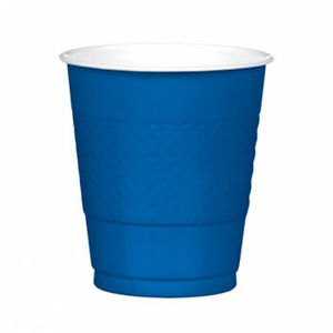 Royal Blue Re-usable Plastic Cups - pk20