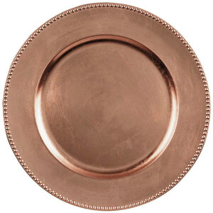 Rose Gold Plastic Charger Plate