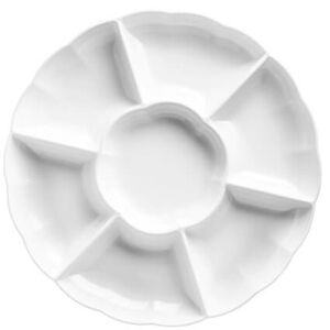 White Plastic Sectional Platter (40cm)
