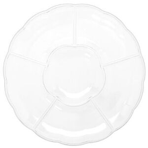 CLEAR Plastic Sectional Platter (40cm)