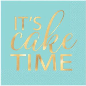 Pastel Cake Time Napkins - pk16