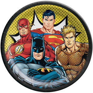 Large Justice League Heroes Plates - pk8