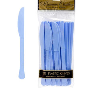 Pastel Blue Re-usable Plastic Knives - pk20