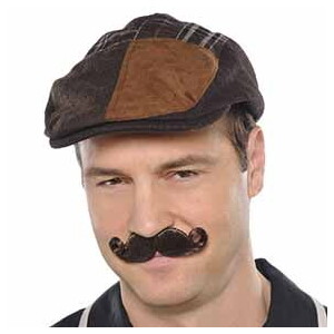 Brown Mini Handlebar Moustache