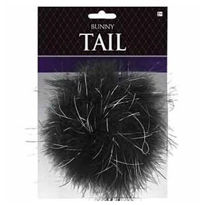 Black Feather Bunny Tail