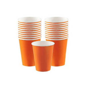 Orange Paper Cups (354ml) pk20