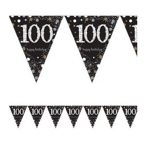 Sparkling Black 100 Flag Banner