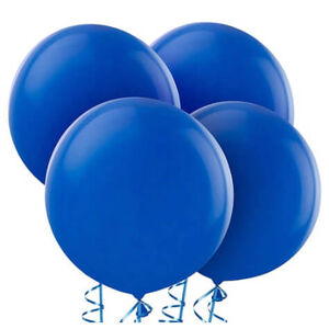 Royal Blue 60cm Round Balloons - pk4