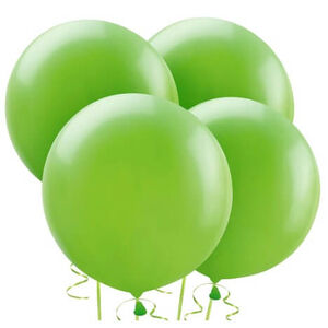Lime Green 60cm Round Balloons - pk4
