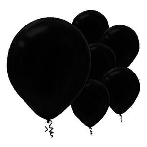 Small 12cm Black Balloons - pk50