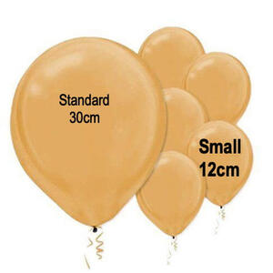 ! Gold Small 12cm Balloons - pk50