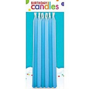 Blue Tall Candles (13cm) - pk12