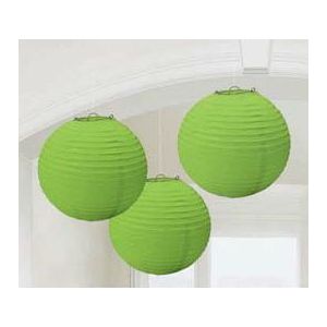 Lime Green Round Lanterns (pk3)