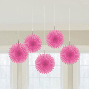 Pink Mini Fan Decorations - pk5