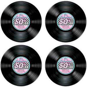 50's Record Cutouts (pk4)