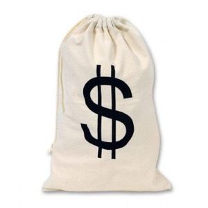 Large Drawstring Money Bag (43cm)