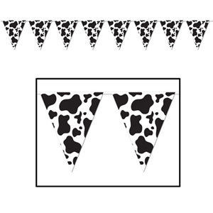 Cow Print Flag Banner