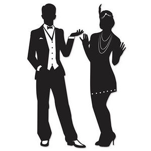 20's Gatsby Silhouette Cut-outs - pk2