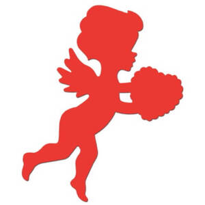 Red Cupid & Heart Red Cut-out (22cm)