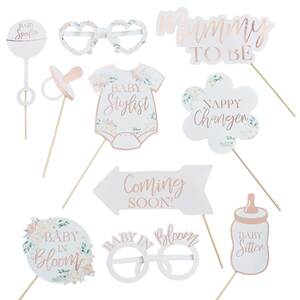Baby In Bloom Photo Stick Props - pk10