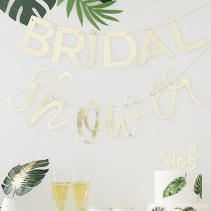 Gold Bridal Shower Banner