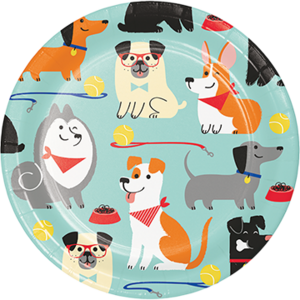 Dog Party Snack Plates (pk8)