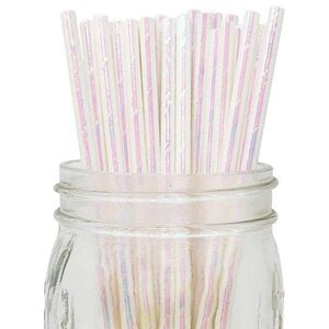 Iridescent Paper Straws - pk24