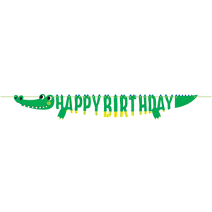 Alligator Shape Birthday Banner (1.8m)