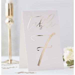 Gold Table Numbers 1-12