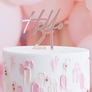 Hello 21 Cake Topper