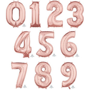 Rose Gold Number (66cm) Balloon