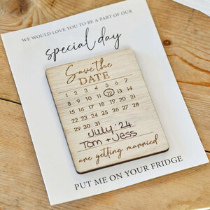 Rustic Save The Date Magnets