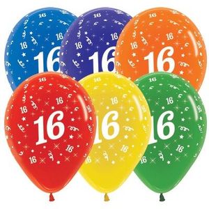 Assorted 16 Balloons - pk25