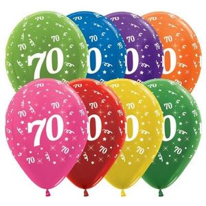 Assorted 70 Metallic Balloons - pk25 