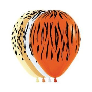 Jungle Safari Print Balloons - pk12