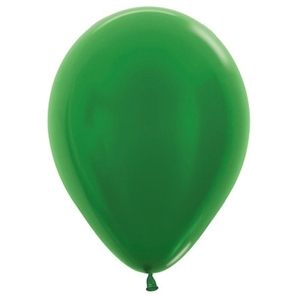 Metallic Green 30cm Latex Balloons - pk25