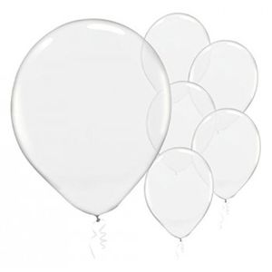 Small 12cm Clear Balloons - pk50