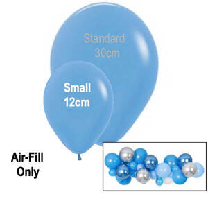 Neon Blue Small 12cm Latex Balloons - pk50