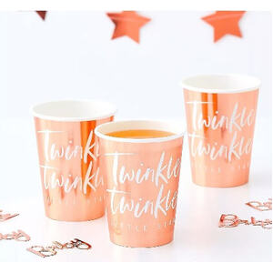 Twinkle Rose Gold Cups - pk8