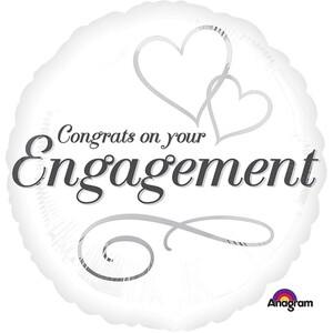 Congrats On Engagement Balloon (45cm)