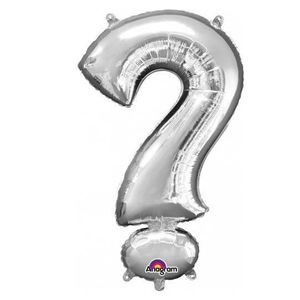 Air-Filled Silver ? (40cm) Balloon