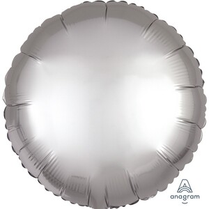Silver Round Satin Balloon (45cm)