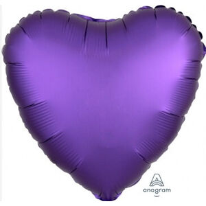 Purple Heart Satin Balloon (45cm)
