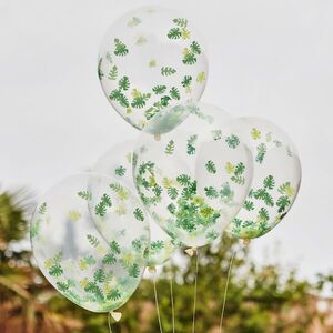 Leaf Confetti Filled Balloons (pk5)